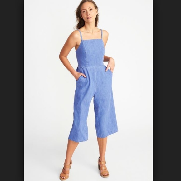 old navy square neck cami jumpsuit